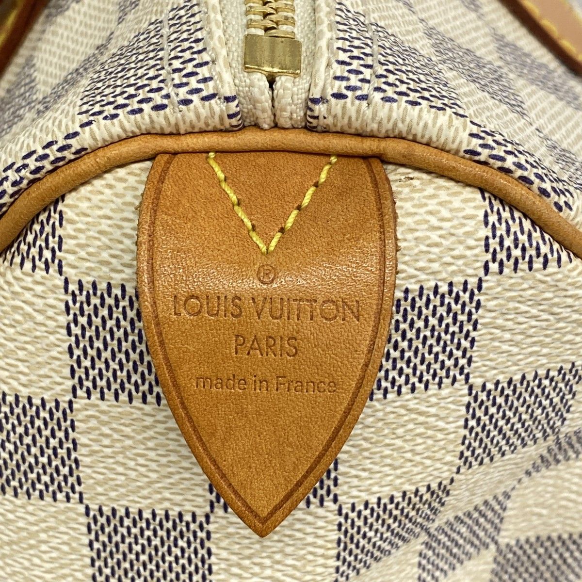 Louis Vuitton Handbag Damier Azur Speedy 25 White — view 5