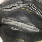 Chanel Shoulder Bag Quilted Patent Leather Black Gold — view 4