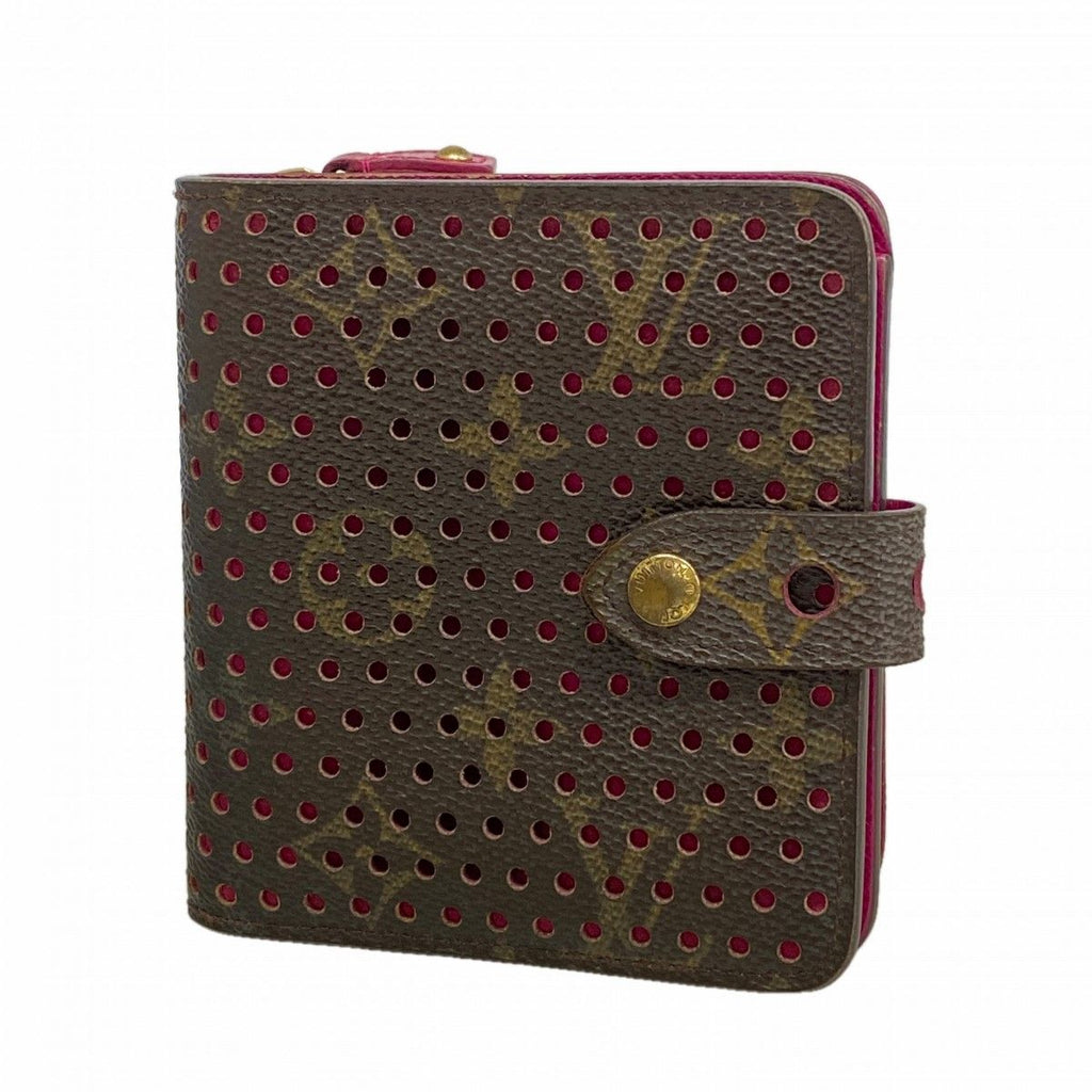 Louis Vuitton Wallet Monogram Perfo Compact Zip Fuchsia