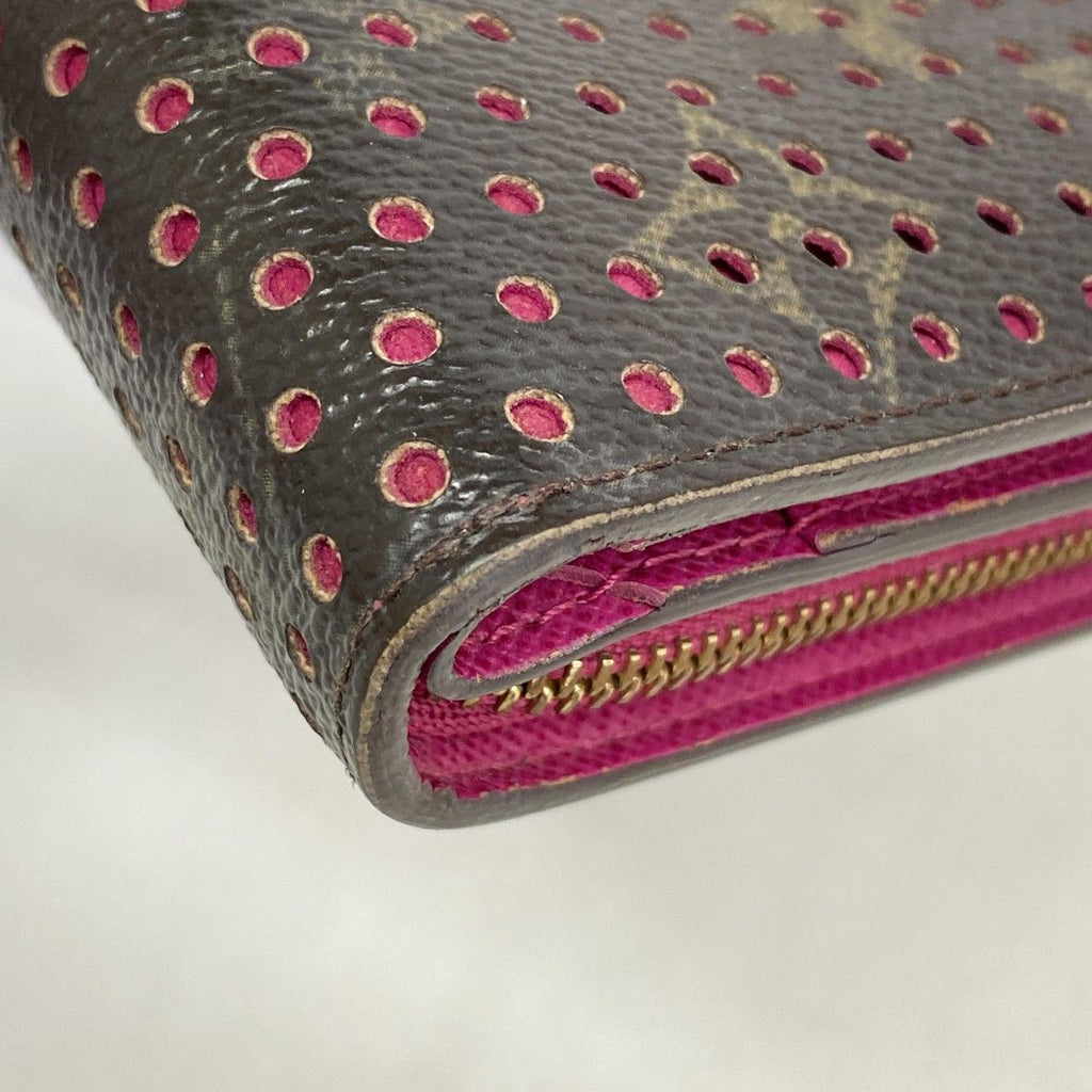 Louis Vuitton Wallet Monogram Perfo Compact Zip Fuchsia — view 5