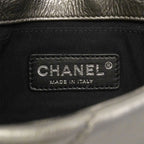 Chanel Shoulder Bag Quilted Leather Silver — view 5