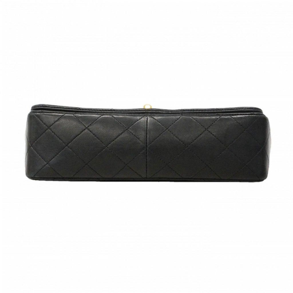 Chanel Shoulder Bag Quilted Lambskin Black Gold — view 3