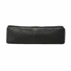 Chanel Shoulder Bag Quilted Lambskin Black Gold — view 3