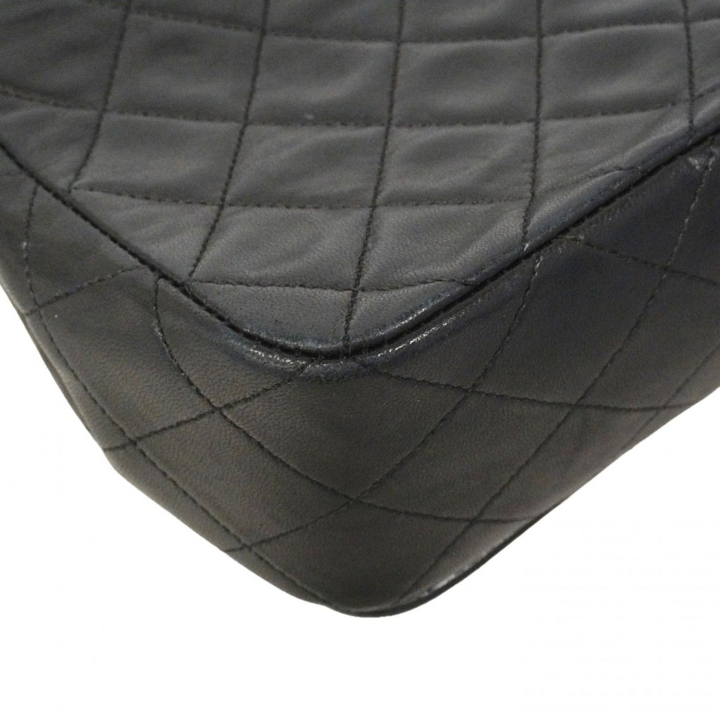 Chanel Shoulder Bag Quilted Lambskin Black Gold — view 6