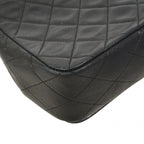 Chanel Shoulder Bag Quilted Lambskin Black Gold — view 6