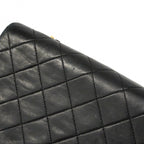 Chanel Shoulder Bag Quilted Lambskin Black Gold — view 9