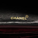 Chanel Shoulder Bag Quilted Lambskin Black Gold — view 5