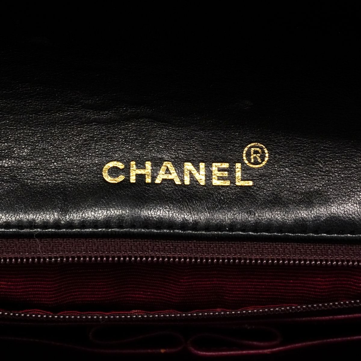Chanel Shoulder Bag Quilted Lambskin Black Gold — view 5