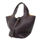 Hermes Handbag Picotin Lock PM Taurillon Clemence Leysin Silver