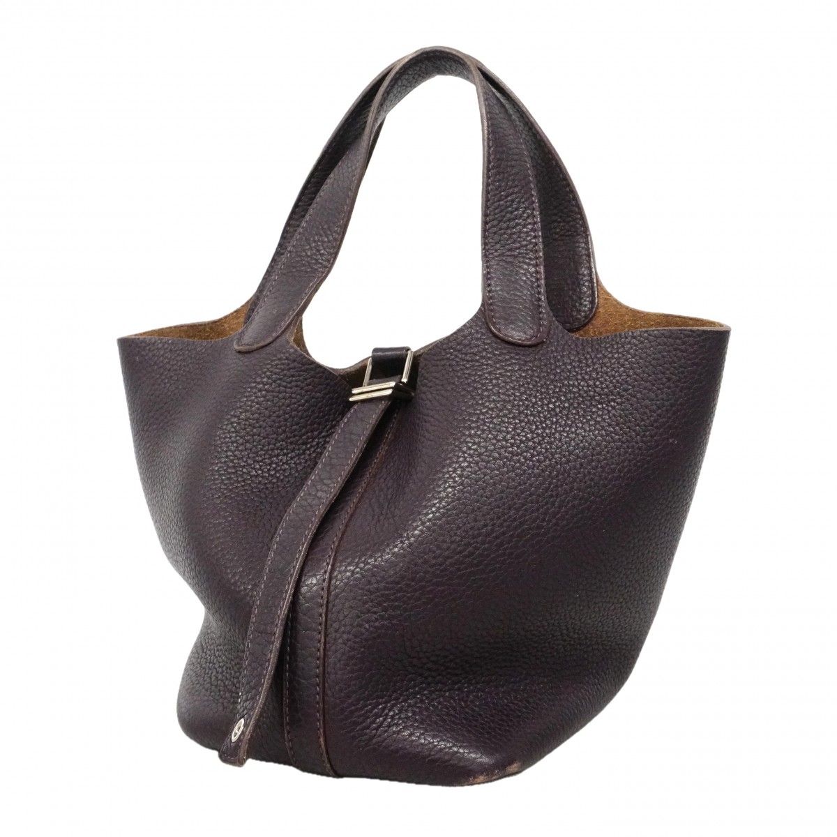 Hermes Handbag Picotin Lock PM Taurillon Clemence Leysin Silver