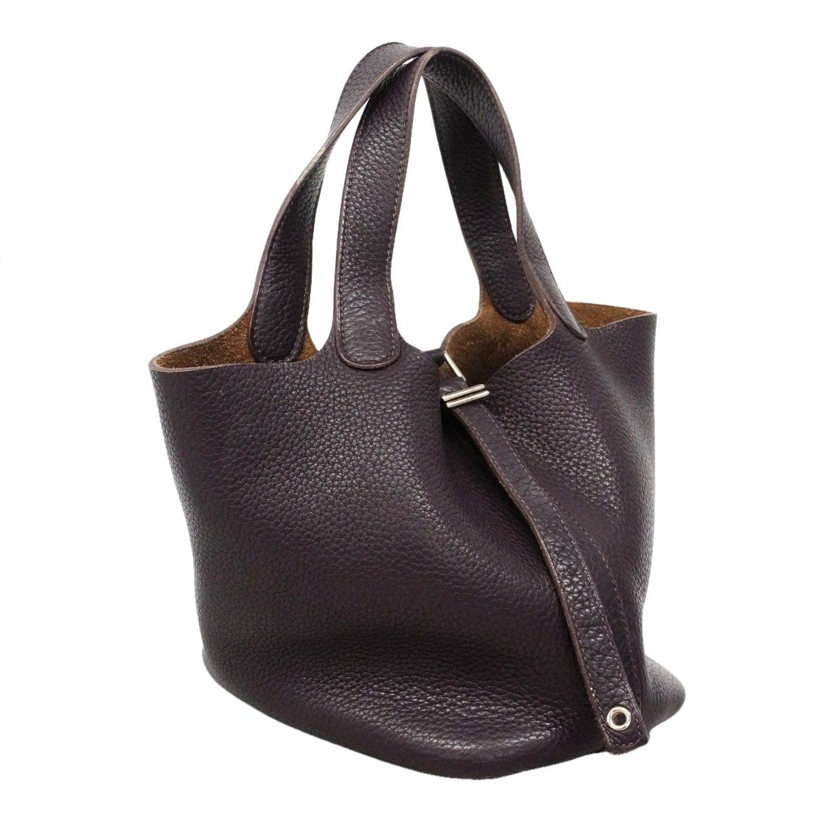 Hermes Handbag Picotin Lock PM Taurillon Clemence Leysin Silver — view 2