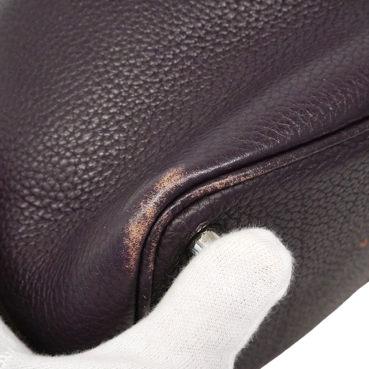 Hermes Handbag Picotin Lock PM Taurillon Clemence Leysin Silver — view 7