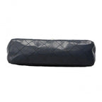Chanel Shoulder Bag Mini Quilted Caviar Leather Navy Silver — view 3