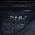 Chanel Shoulder Bag Mini Quilted Caviar Leather Navy Silver — view 5
