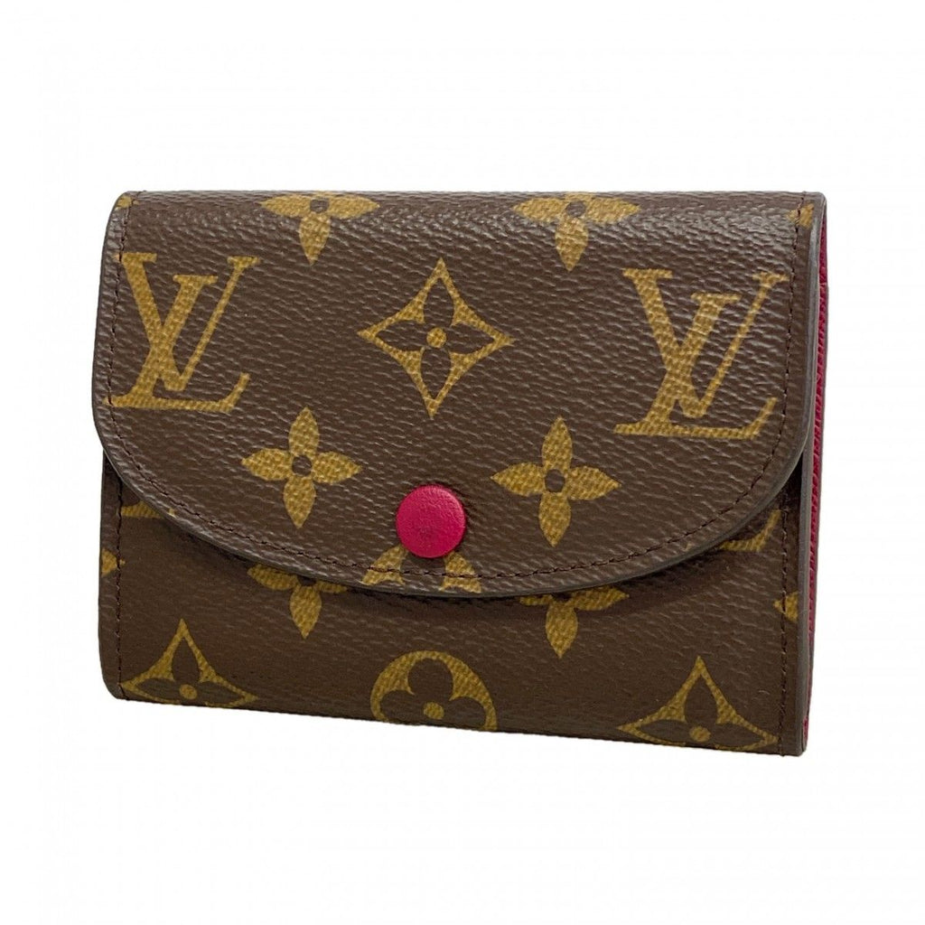 Louis Vuitton Coin Case Monogram Porte-Monnaie Rosalie Brown Fuchsia