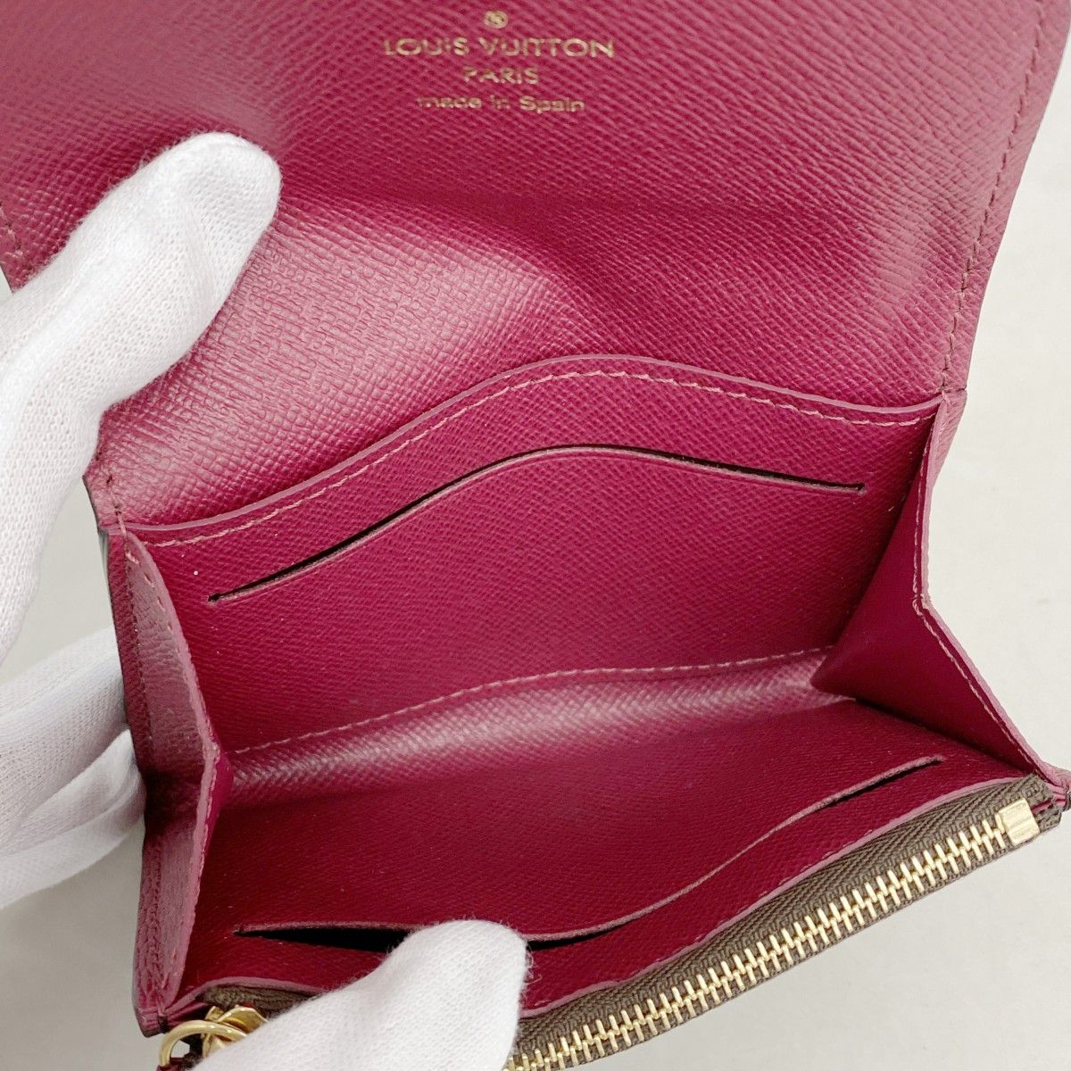 Louis Vuitton Coin Case Monogram Porte-Monnaie Rosalie Brown Fuchsia — view 3
