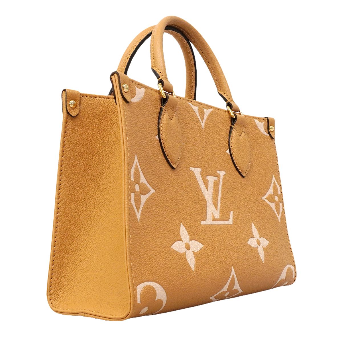 Louis Vuitton Handbag Monogram Empreinte Bicolor On The Go PM Arizona Cream — view 2