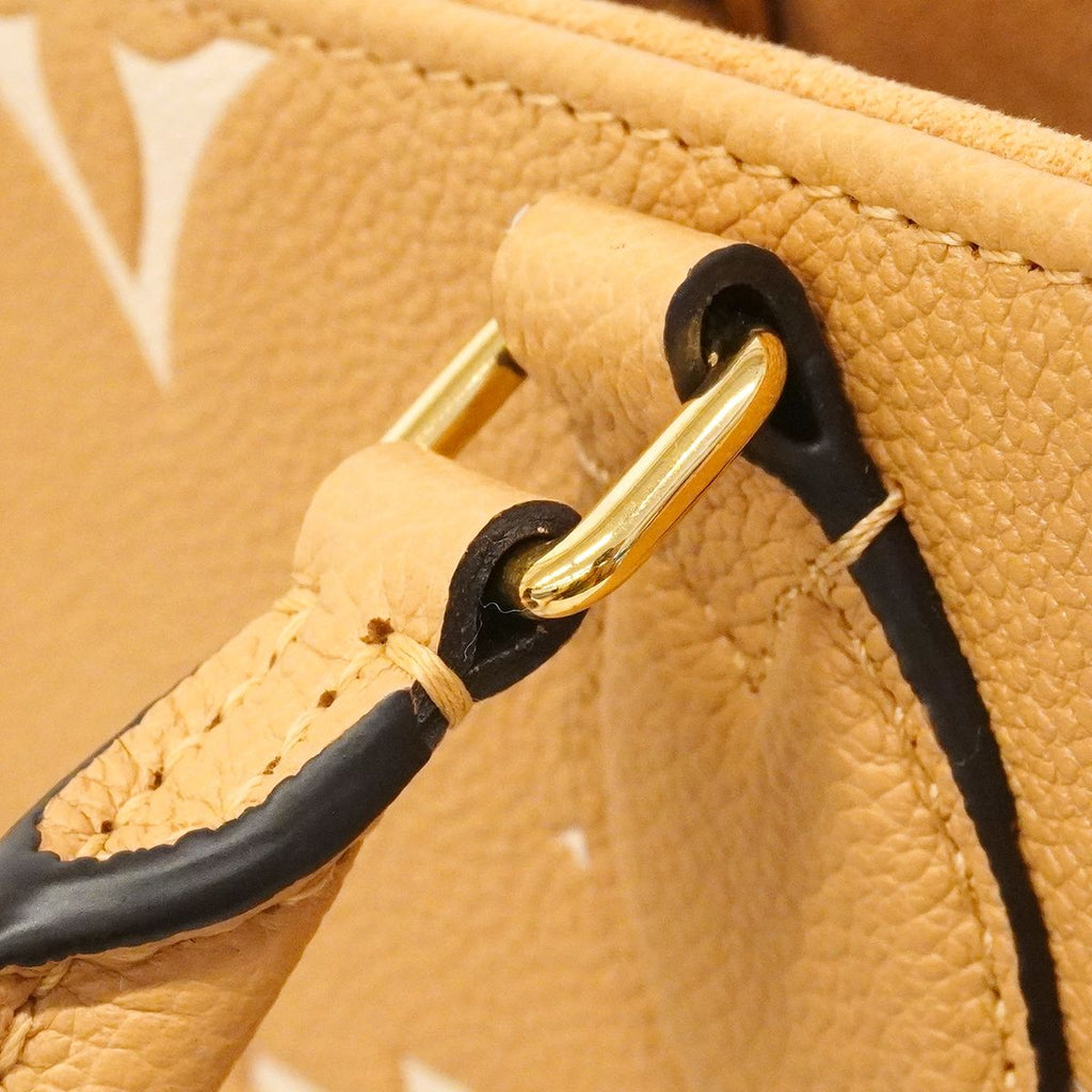 Louis Vuitton Handbag Monogram Empreinte Bicolor On The Go PM Arizona Cream — view 7