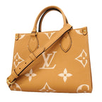 Louis Vuitton Handbag Monogram Empreinte Bicolor On The Go PM Arizona Cream