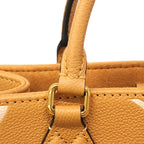 Louis Vuitton Handbag Monogram Empreinte Bicolor On The Go PM Arizona Cream — view 9