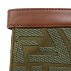 Fendi Tote Zucca Canvas Green Brown Gold 2-Way — view 8