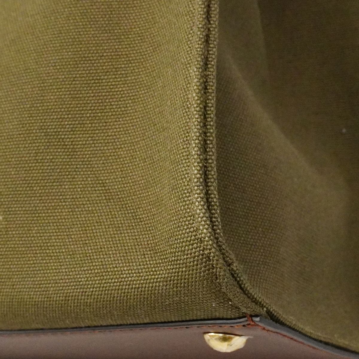 Fendi Tote Zucca Canvas Green Brown Gold 2-Way — view 7