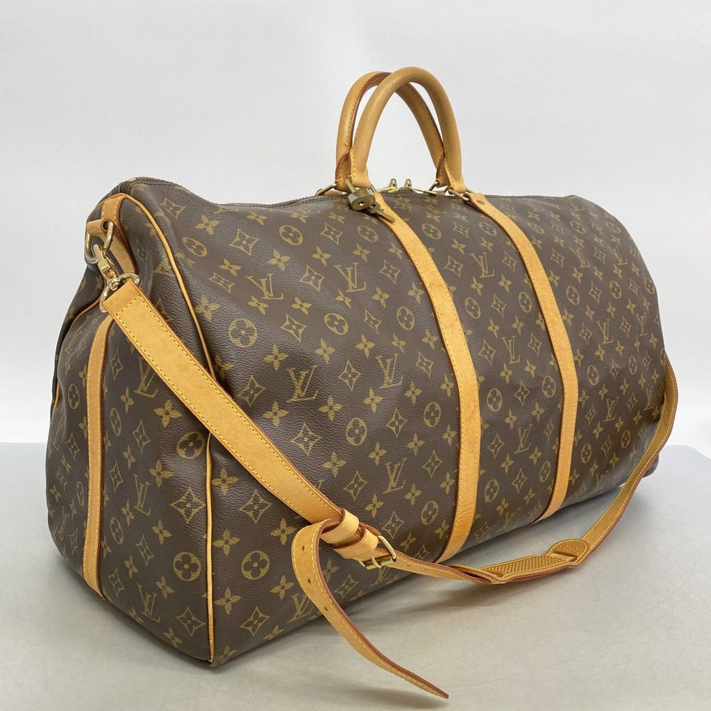 Louis Vuitton Boston Bag Monogram Keepall Bandouliere 60 Brown — view 2