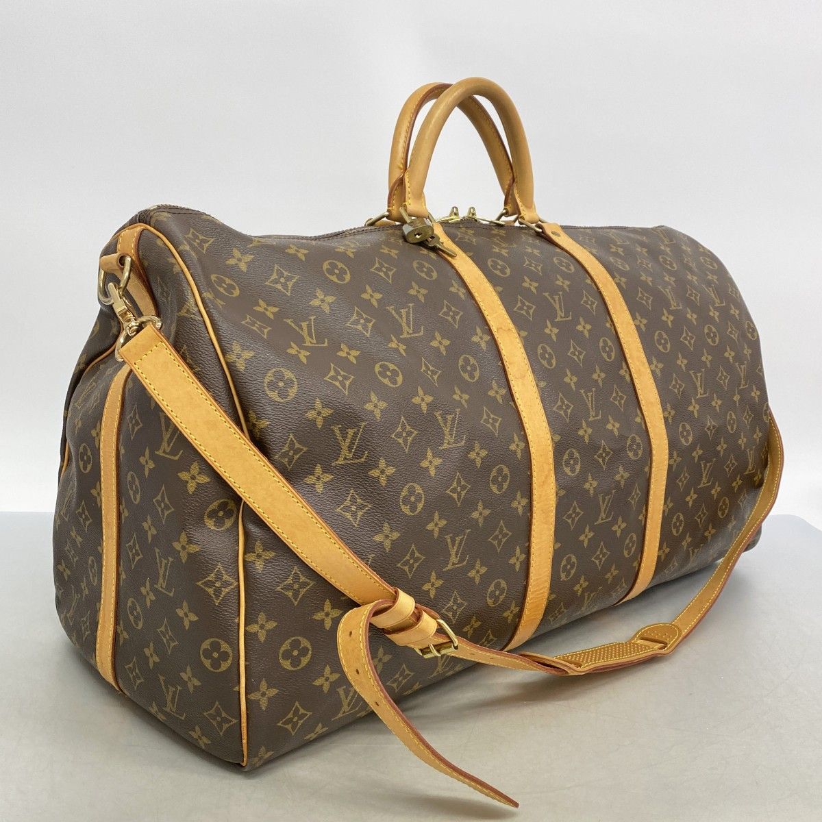Louis Vuitton Boston Bag Monogram Keepall Bandouliere 60 Brown — view 2
