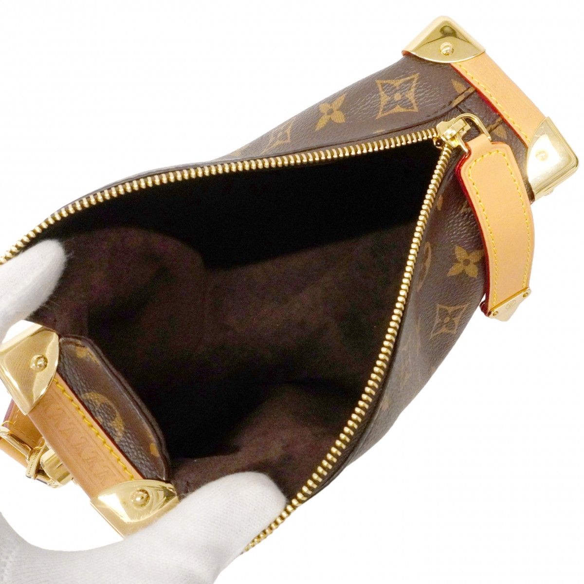 Louis Vuitton Handbag Monogram Side Trunk MM Brown 2-Way — view 4