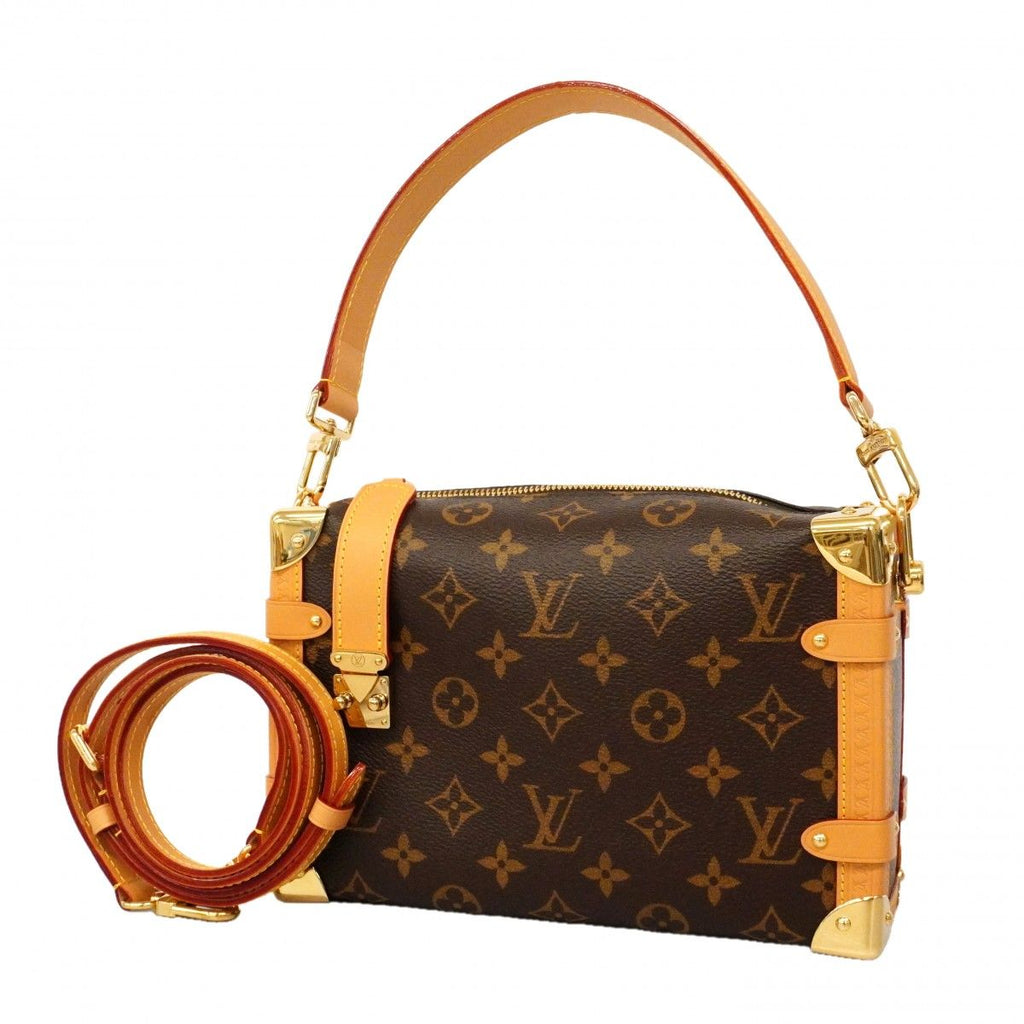 Louis Vuitton Handbag Monogram Side Trunk MM Brown 2-Way