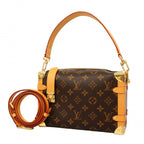 Louis Vuitton Handbag Monogram Side Trunk MM Brown 2-Way