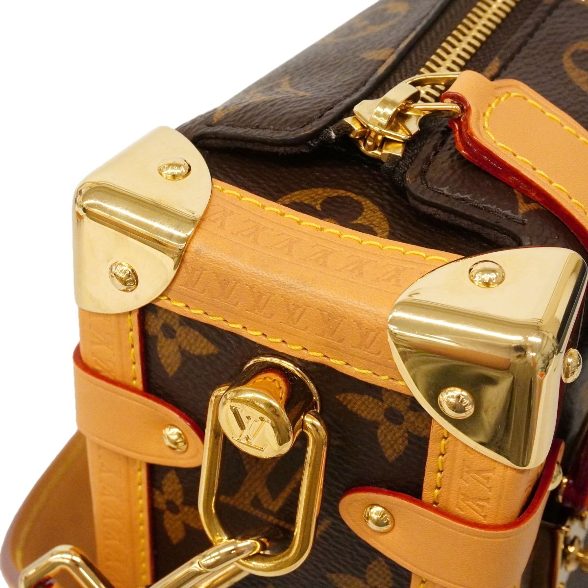 Louis Vuitton Handbag Monogram Side Trunk MM Brown 2-Way — view 6