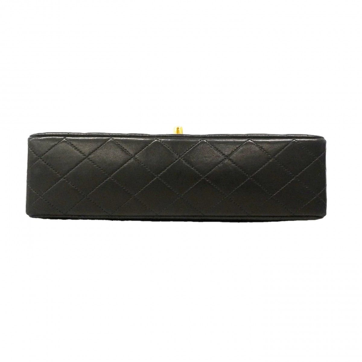 Chanel Shoulder Bag Quilted Lambskin Black Gold — view 3