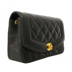 Chanel Shoulder Bag Diana Lambskin Black Gold — view 2