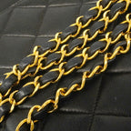 Chanel Shoulder Bag Diana Lambskin Black Gold — view 8