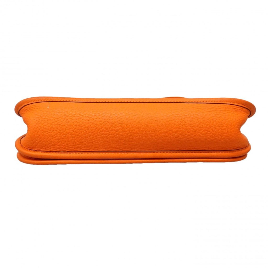 Hermes Shoulder Bag Evelyne Taurillon Clemence Orange Silver — view 3