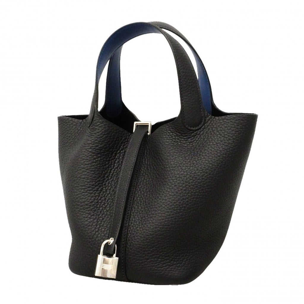 Hermes Handbag Picotin Lock Eclat PM Taurillon Clemence Blue Nuit Thailand