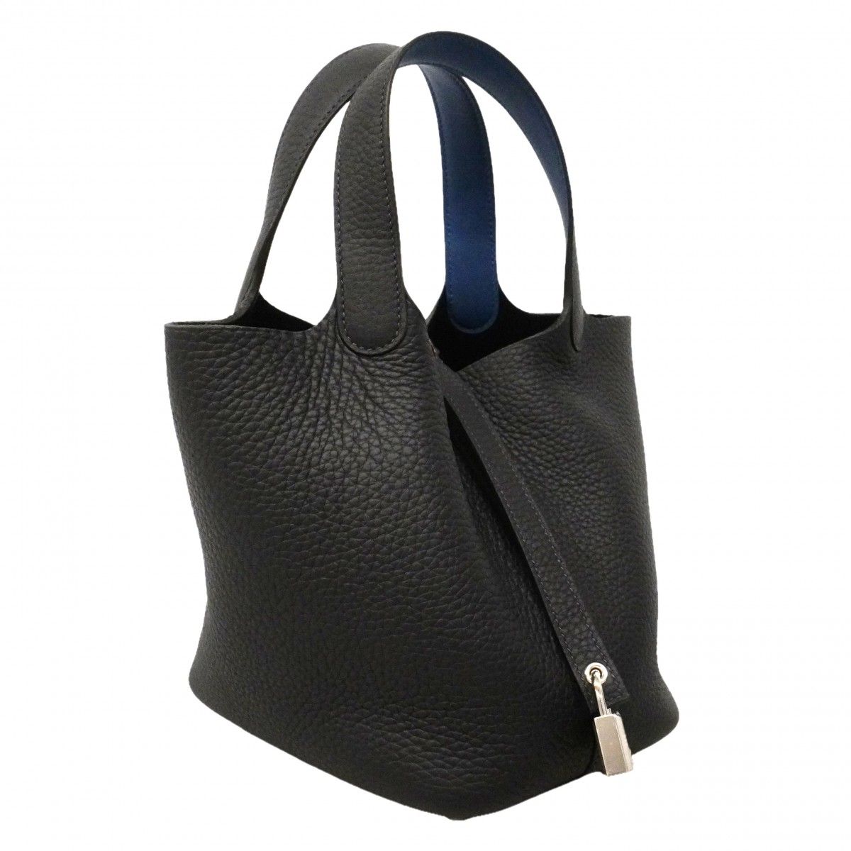 Hermes Handbag Picotin Lock Eclat PM Taurillon Clemence Blue Nuit Thailand — view 2