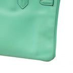 Hermes Handbag Birkin 25 Swift Blue Atoll Silver — view 7