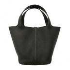 Hermes Handbag Picotin Lock MM Taurillon Clemence Black Silver — view 7