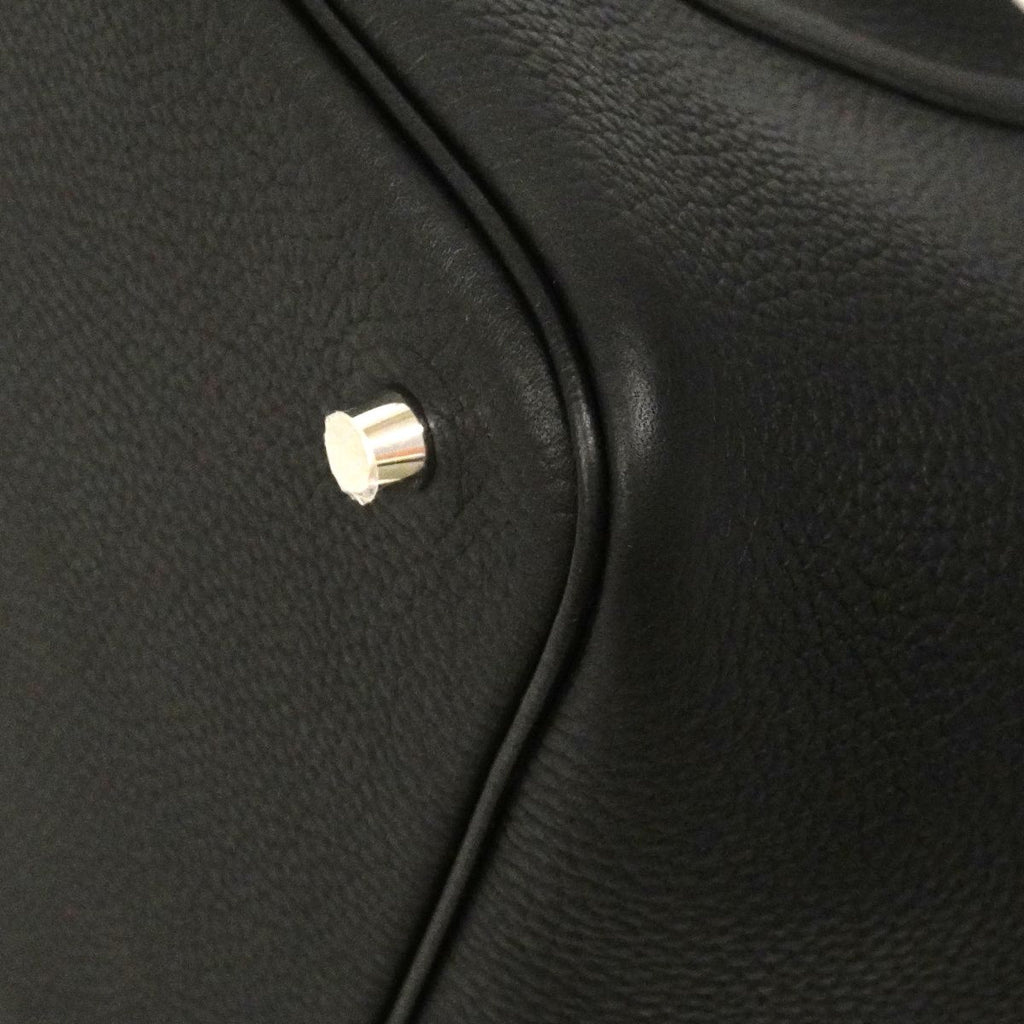 Hermes Handbag Picotin Lock MM Taurillon Clemence Black Silver — view 6