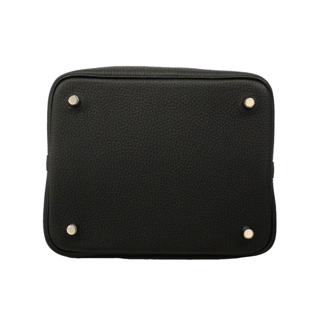 Hermes Handbag Picotin Lock MM Taurillon Clemence Black Silver — view 3