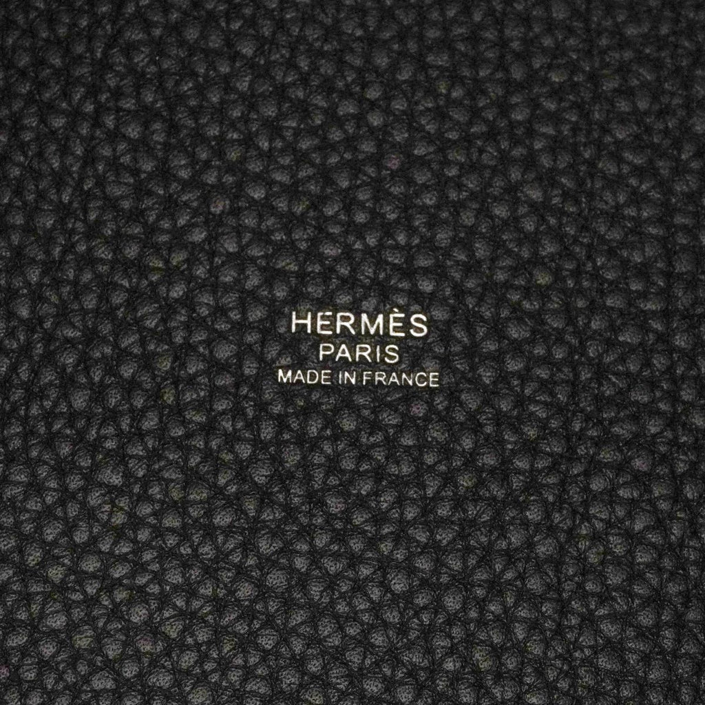 Hermes Handbag Picotin Lock MM Taurillon Clemence Black Silver — view 5
