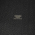 Hermes Handbag Picotin Lock MM Taurillon Clemence Black Silver — view 5