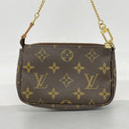 Louis Vuitton Pouch Monogram Mini Pochette Brown — view 8