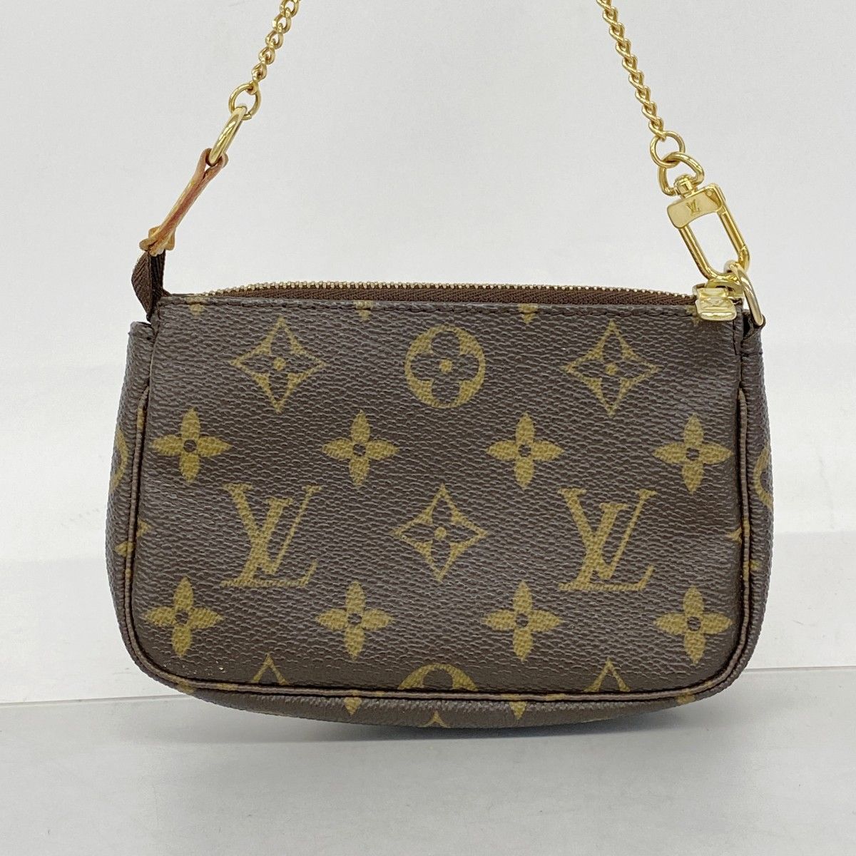 Louis Vuitton Pouch Monogram Mini Pochette Brown — view 8