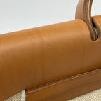 Hermes Handbag Herbag MM Toile Ash Natural Silver 2-Way — view 9
