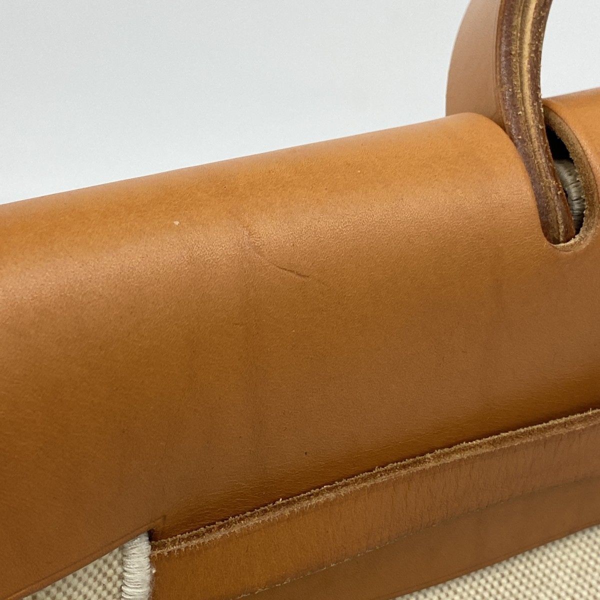 Hermes Handbag Herbag MM Toile Ash Natural Silver 2-Way — view 9