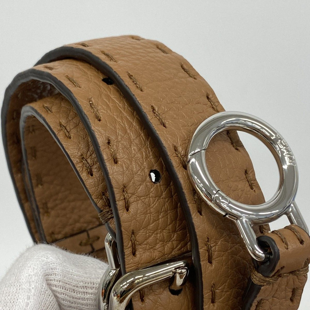 Fendi Handbag Selleria Peekaboo Leather Brown Silver 2-Way — view 9