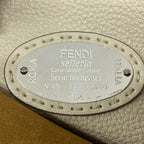 Fendi Handbag Selleria Peekaboo Leather Brown Silver 2-Way — view 4